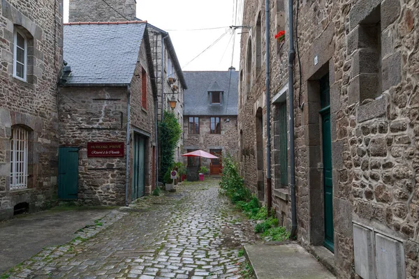 Dinan France September 2019 One Deserted Old Cobbled Alleys Medieval — Stock Photo, Image