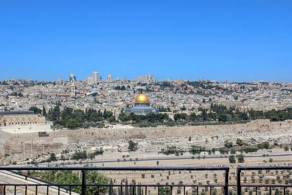 Jerusalem Israel May 2011 이것은 감람산에서 구시가지의 모습이다 — 스톡 사진