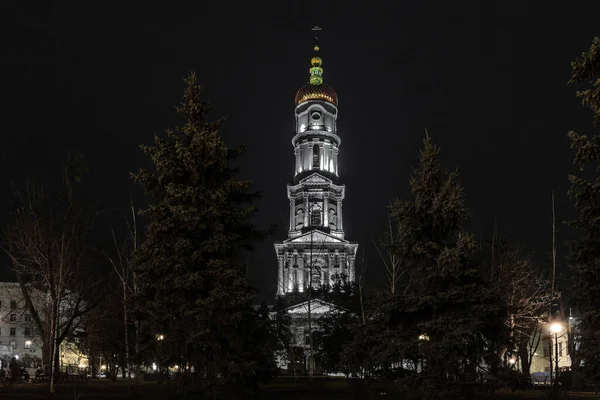 Kharkov Ukraine Marth 2020 Esta Uma Vista Torre Bell Catedral — Fotografia de Stock