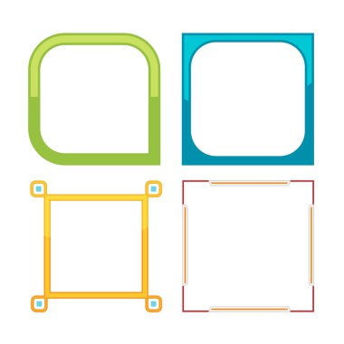 Modern çerçeve kare koleksiyonu set vector