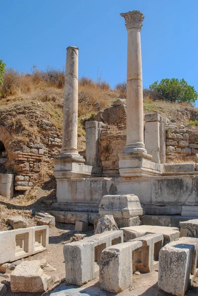 Ruinen der antiken Stadt Ephesus, der antiken — Stockfoto