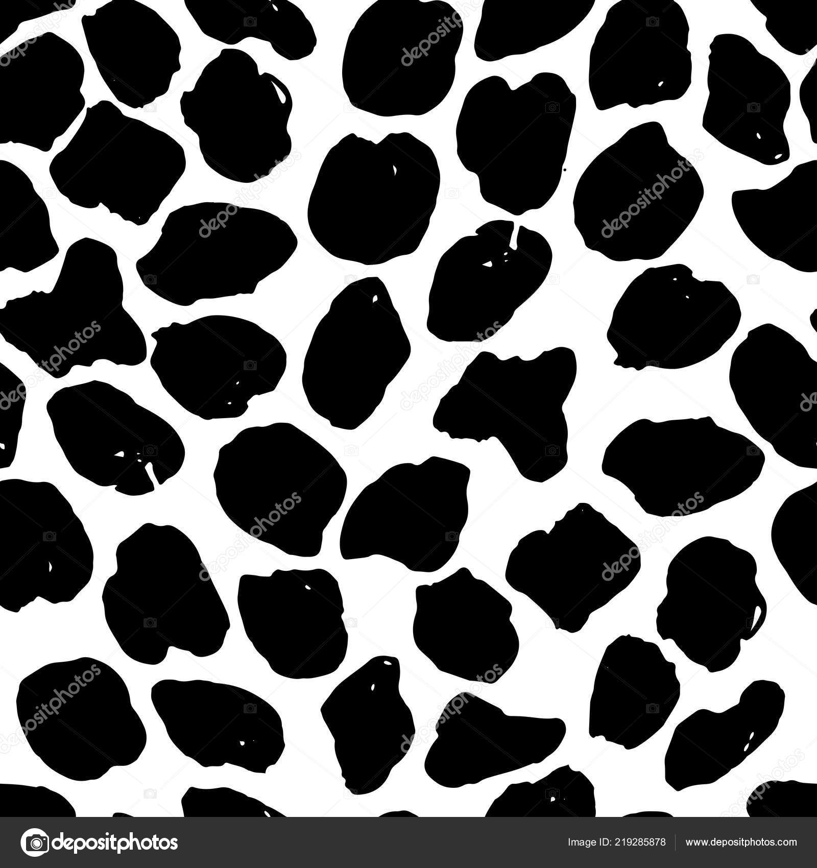 Girafe Peau Taches Vectorielle Continue De Noir Et Blanc