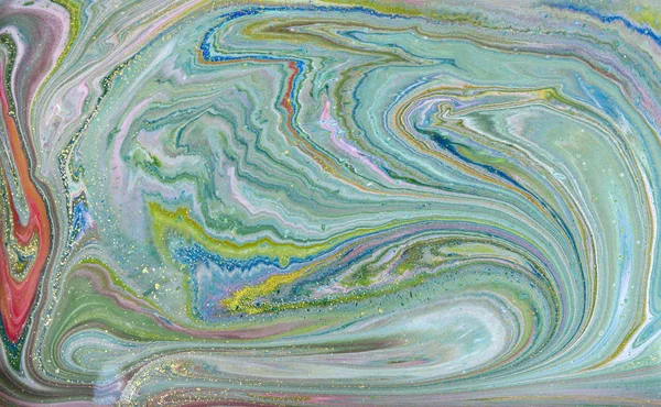 Green marbling pattern. Golden marble liquid texture.