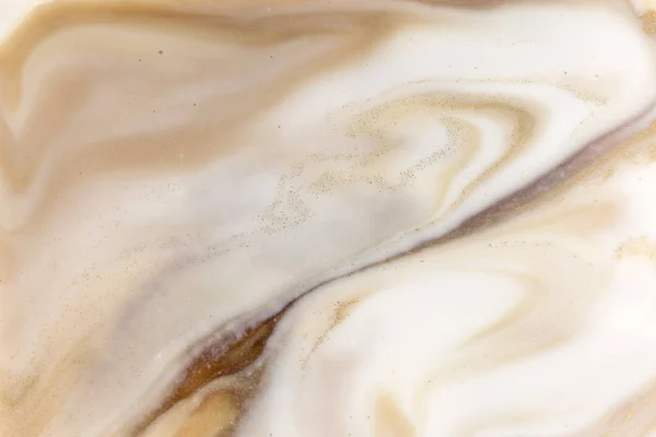 Beige marbling pattern. Golden marble liquid texture.