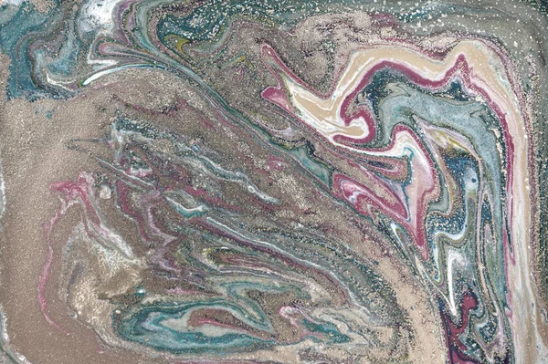 Pale marbling pattern. Golden marble liquid texture.
