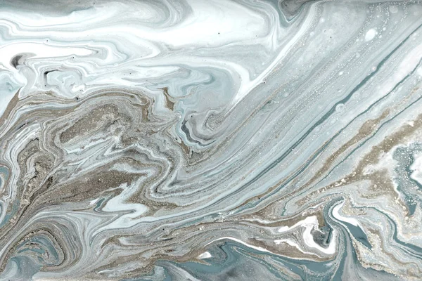 Marbling pattern. Golden powder marble liquid texture.