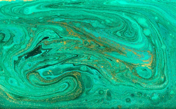 Green marbling pattern. Beautiful abstract background.