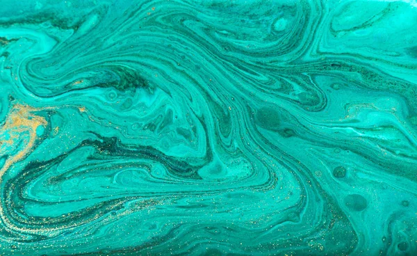 Green and gold marbling ripple of agate.