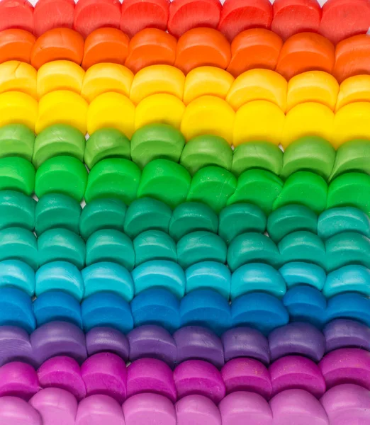 Plasticine rainbow gradient scale background. Kids artwork texture.