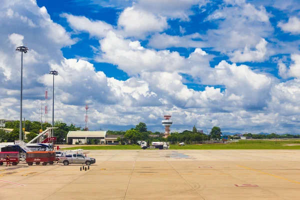 Chiang Mai Thailand June 2018 Empty Aircraft Parking Area Chiang — Stock Photo, Image