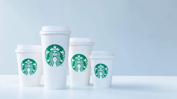 Chiang Mai Thailand December 2018 Starbucks White Take Home Coffee — Stock Photo, Image