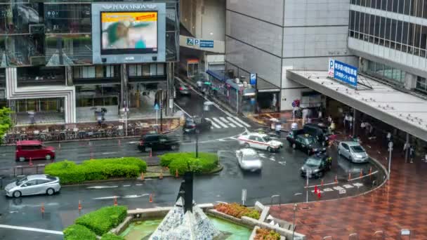 Fukuoka Japón Julio 2019 Los Taxis Los Coches Vienen Recoger — Vídeos de Stock