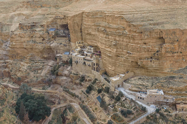 Monastery of Saints George and John Jacob of Choziba is Wadi Qelt. The cliff-hanging complex with its ancient chapel and gardens, nhabited by Greek Orthodox monks. Travel in Israel