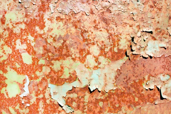 Rusty painted metal texture, old iron surface with shabby cracked paint and scratches, abstract grunge background, textured weathered metallic wall, retro vintage backdrop, wallpaper, empty template