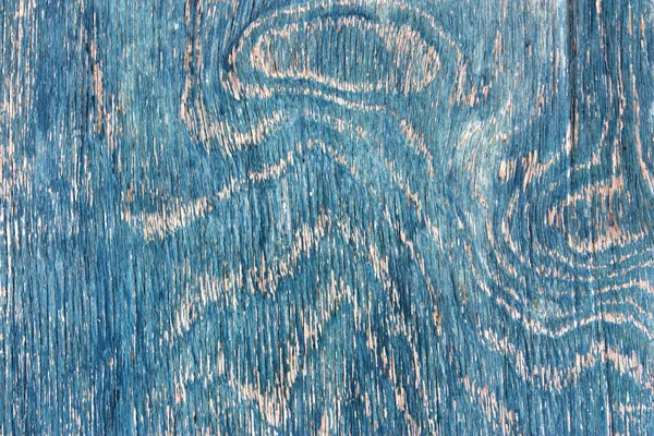 老木木板纹理 破旧褪色风化表面树纹理蓝色油漆与裂缝和划痕 古老的木板 抽象背景 复古复古背景 空模板 — 图库照片
