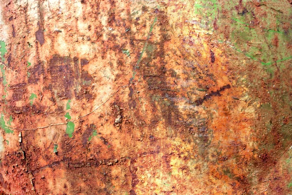 Rusty Painted Metal Texture Old Iron Surface Shabby Cracked Paint — Stock Photo, Image