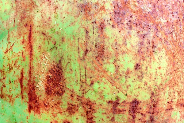 Paslı Boyalı Metal Doku Eski Püskü Kırık Boya Çizikler Soyut — Stok fotoğraf