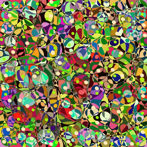 Arco iris multicolor patrón sin costura manchado abstracto, fondo de figuras geométricas. Textura brillante colorido de varias formas para el diseño creativo de la tela, papel pintado, impresiones. Ilustración vectorial —  Fotos de Stock