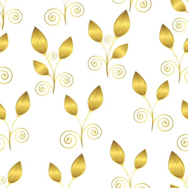 Astratto Modello Fiori Oro Senza Cuciture Ornamento Lusso Illustrazione Minimalista — Foto Stock