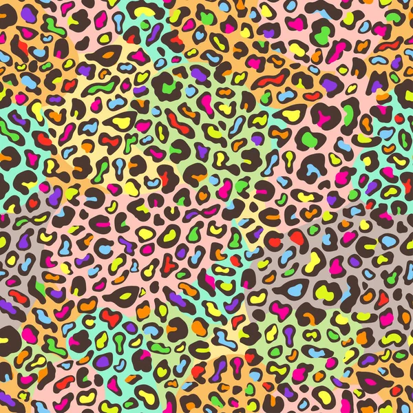 Leopardenhaut Nahtloses Muster Tierische Textur Fleckzeichnung Animalisches Ornament Vektorhintergrund Chaotische — Stockfoto