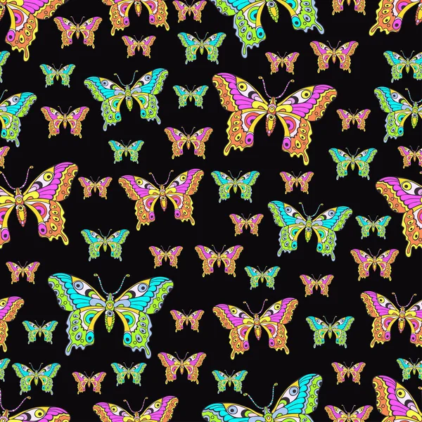 Farfalle Astratte Modello Senza Cuciture Disegno Mano Stampa Tessile Illustrazione — Foto Stock