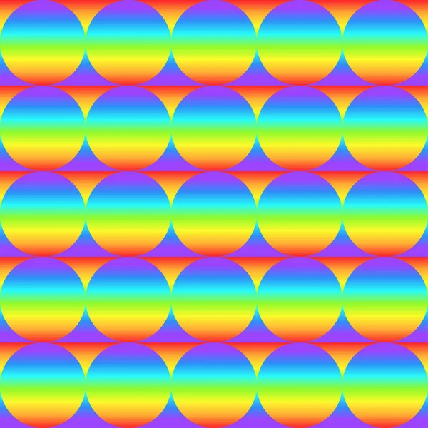 Geometrisches Nahtloses Muster Mit Vielfarbigen Quadraten Und Kreisen Abstraktes Ornament — Stockfoto