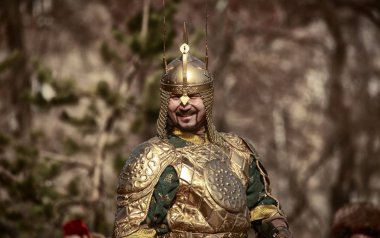 22 Mart 2019, Almatı, Kazakistan Cumhuriyeti, Nauryz tatil. Karnaval sokaklarda.