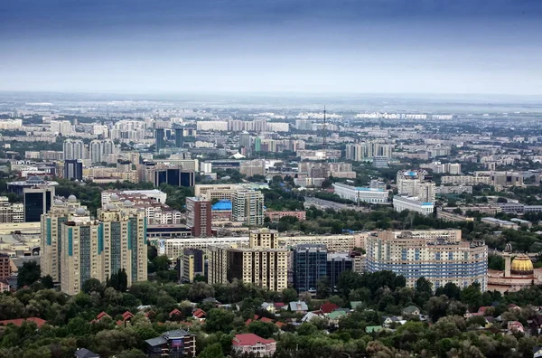 View City Almaty Kok Tyube Mountain Spring Morning — Stock Photo, Image