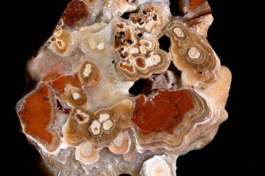 Mineral agat, katmanlı desenli süs taşı..