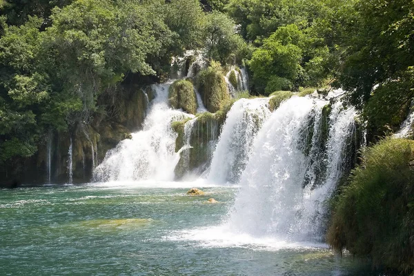 达尔马蒂亚的克尔卡瀑布 克罗地亚 — 图库照片