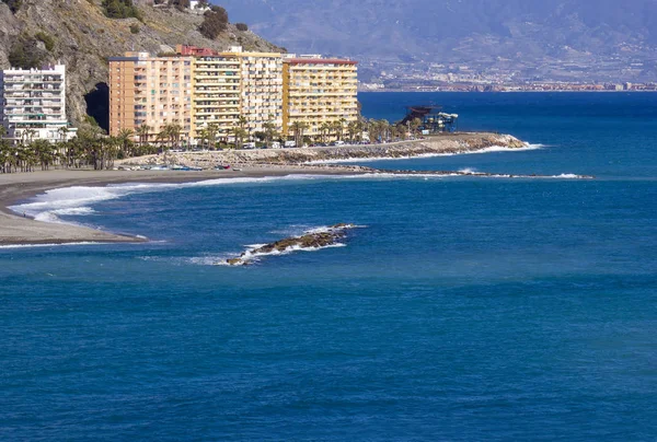 Malebný Pohled Playa Málaga Almunecar Andalusie Španělsko — Stock fotografie