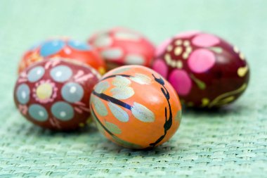 renkli Paskalya yumurtaları, seçici odak Close-up