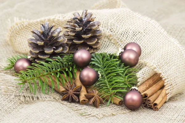 Close Decorações Natal Foco Seletivo — Fotografia de Stock