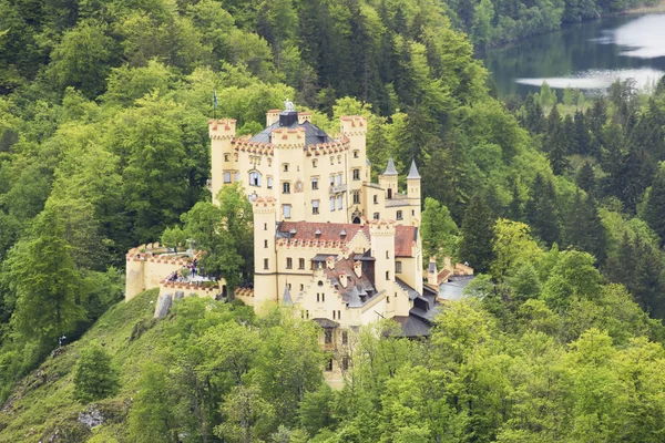 Vista Panorâmica Castelo Hohenschwangau Alemão Baviera — Fotografia de Stock