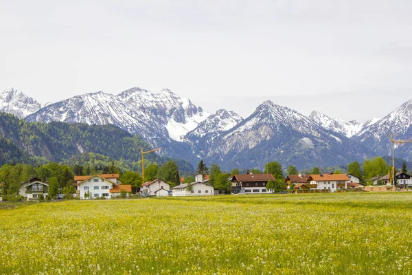 Panorama Alpes Alemanha Foco Seletivo — Fotografia de Stock