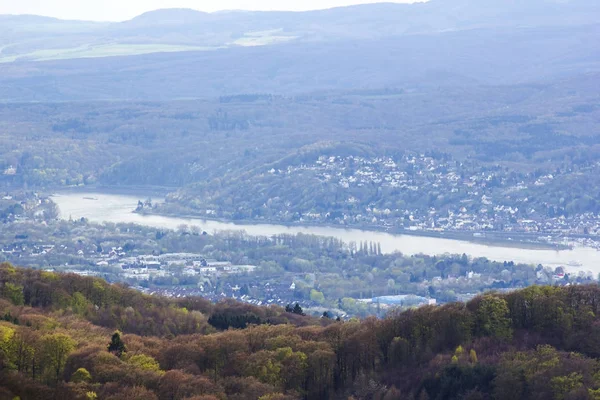 Siebengebirge 독일의 도시에 Oelberg에서 — 스톡 사진