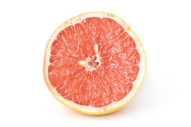 Beyaz üzerinde kırmızı greyfurt 