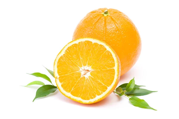 Frische Orangen Isoliert Auf Weiß — Stockfoto