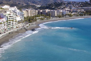 Playa De La Caletilla, Almunecar, Endülüs, İspanya 