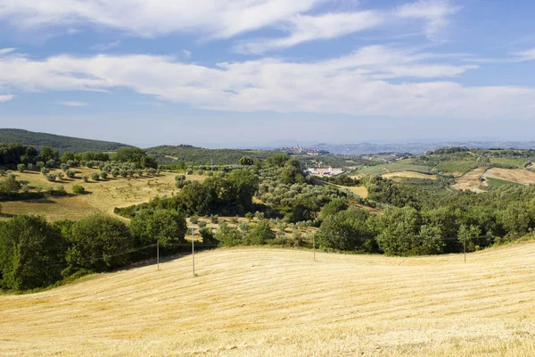 Tuscany Landschap San Gimignano Achtergrond — Stockfoto