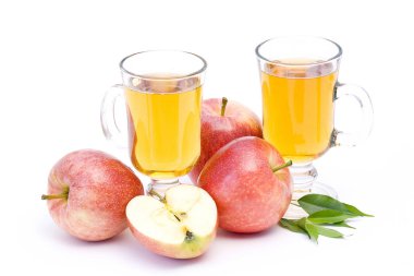 Elma suyu ve taze meyve