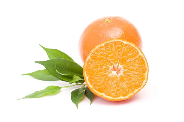 Fresh Tangerine White Background — Stock Photo, Image