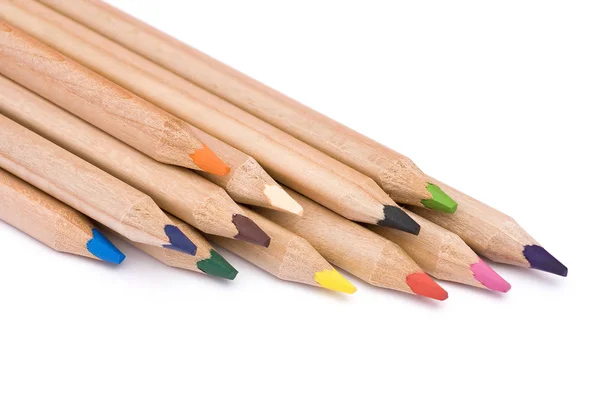 Colored Pencils White Background — Stock Photo, Image