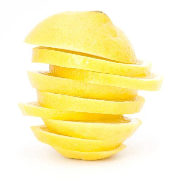 Lemon Slices White Background Royalty Free Stock Images