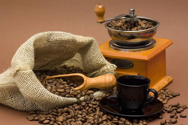 Grinder Coffee Beans Stock Photo