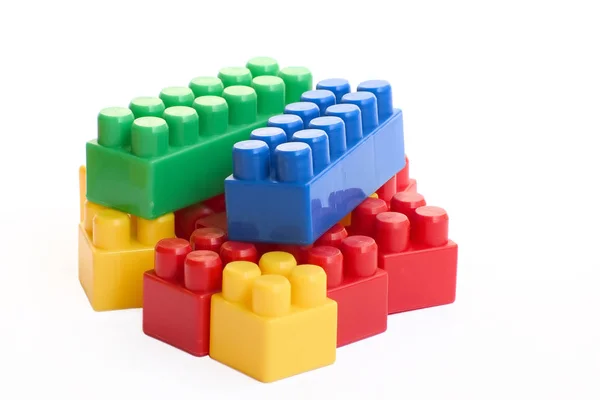 Spielzeug Farbigen Block Isoliert Auf Weißem Hintergrund — Stockfoto
