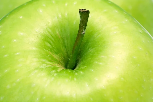 Detailansicht Des Grünen Apfels — Stockfoto
