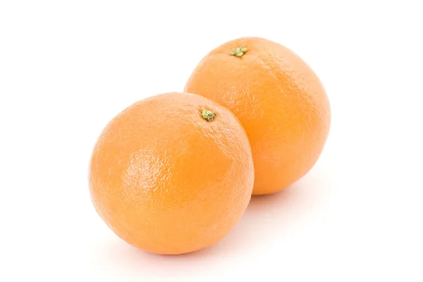 Dos Naranjas Sobre Blanco — Foto de Stock