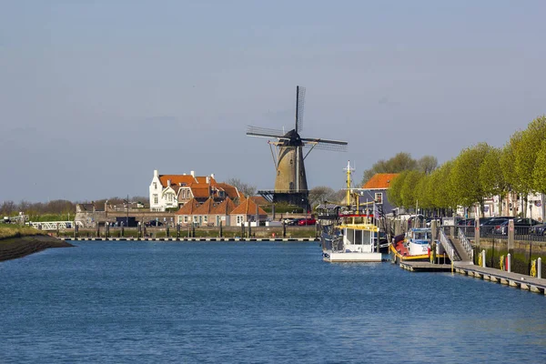 Zierikzee Netherlands April 2019 Harbour Zierikzee Човнами — стокове фото