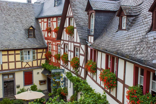 Beilstein Allemagne Octobre 2019 Village Historique Long Moselle Avec Vieilles — Photo